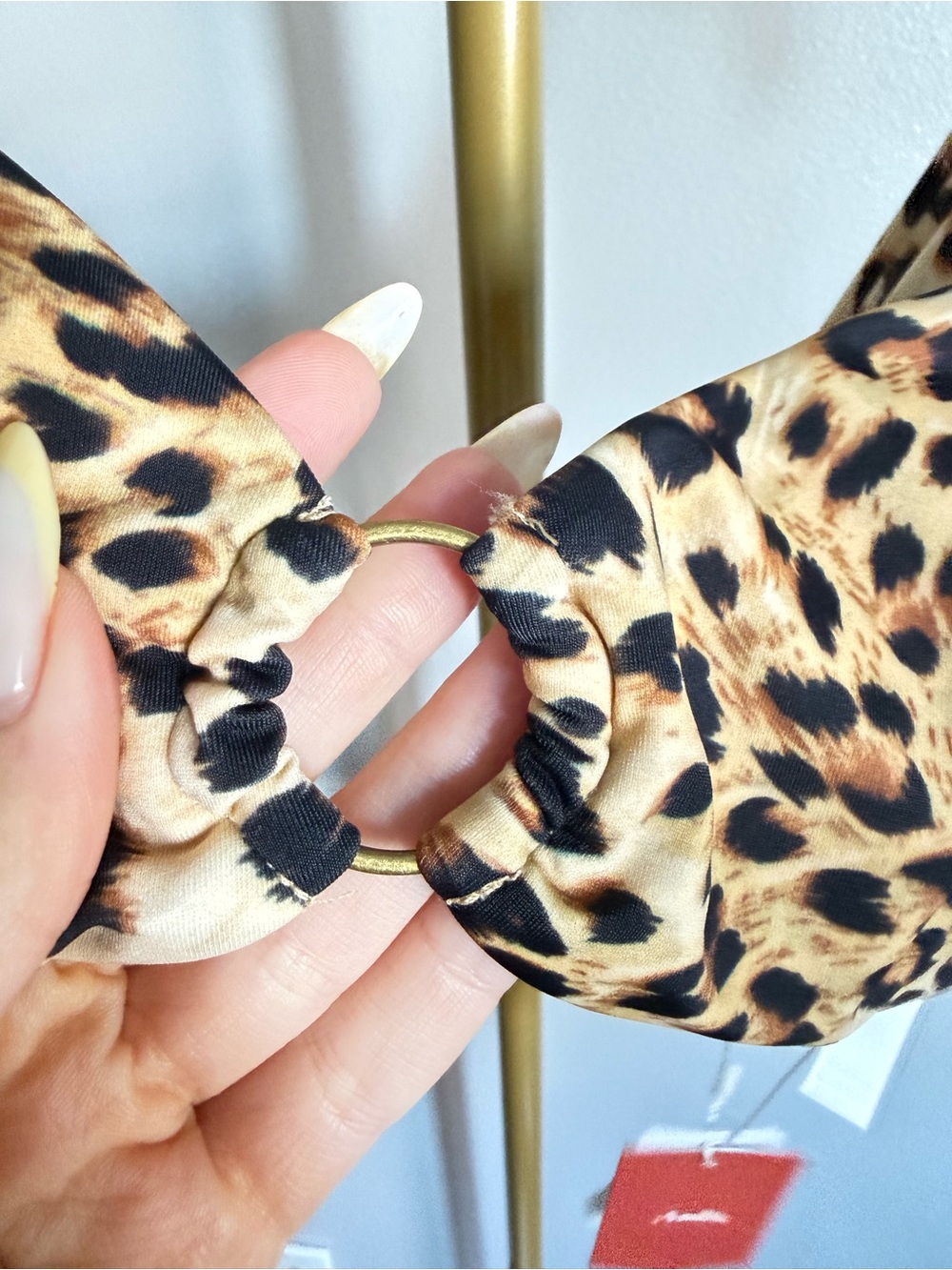 NWT Andie Leopard Print Bikini Top – Size S - Picture 2 of 5